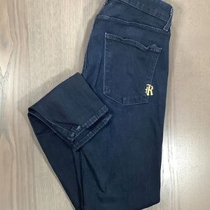 Rich & Skinny Dark Blue Skinny Jeans with Yellow Logo